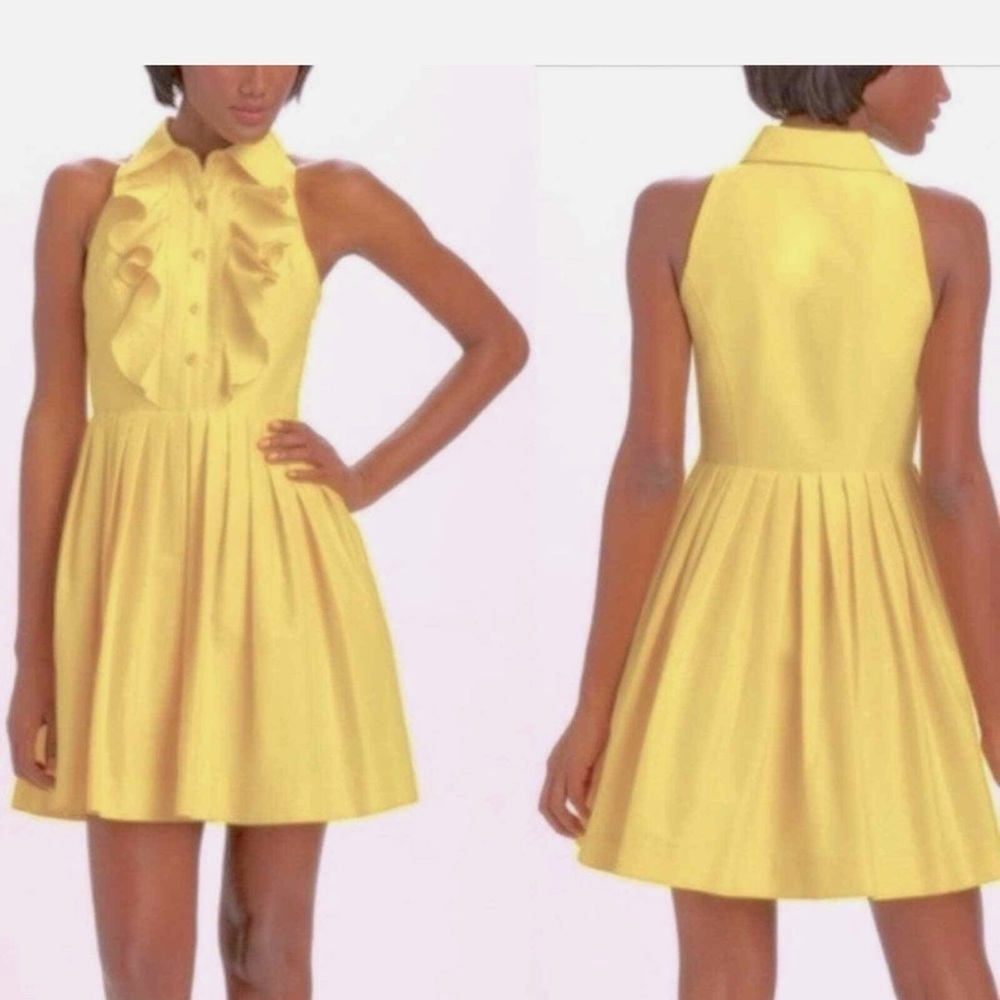 Shoshanna yellow sleeveless dress 12
Ruffle Mini Pockets Cotton Silk - Picture 16 of 16